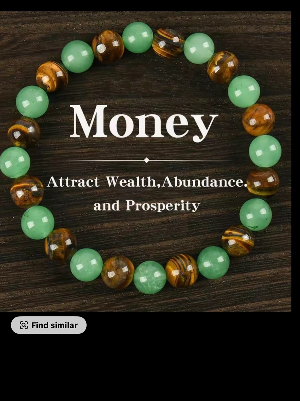 Money Attracting Green and Brown Beaded Bracelet